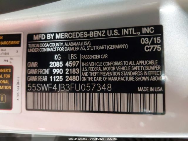 2015 MERCEDES-BENZ C 300 55SWF4JB3FU057348 Photo 8