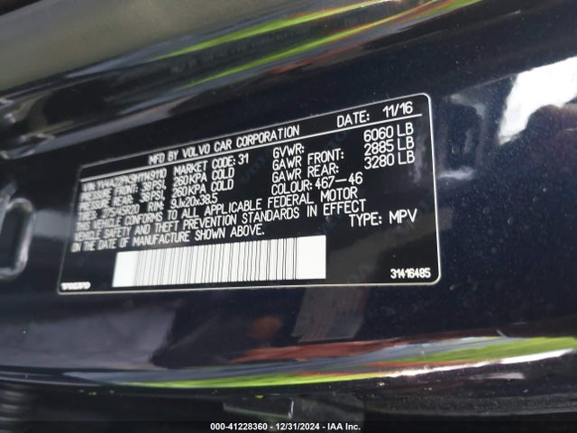 YV4A22PK9H1149110 Volvo Xc90 T6 Momentum