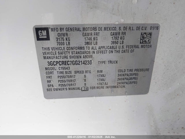 Chevrolet Silverado 1500 1lt 2016 3GCPCREC7GG214230 Image 9