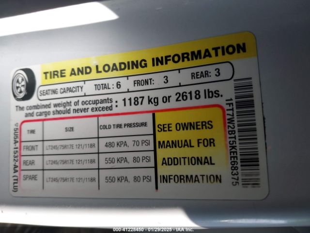1FT7W2BT5KEE68375 Ford F-250 Xl