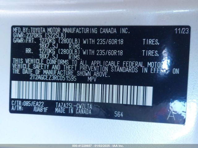 2T2AGCEZ3RC051595 Lexus NX 350