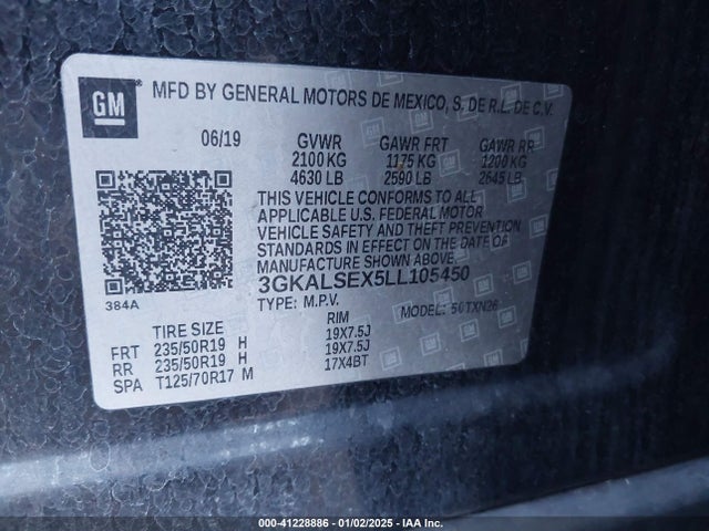 3GKALSEX5LL105450 GMC Terrain Fwd Denali