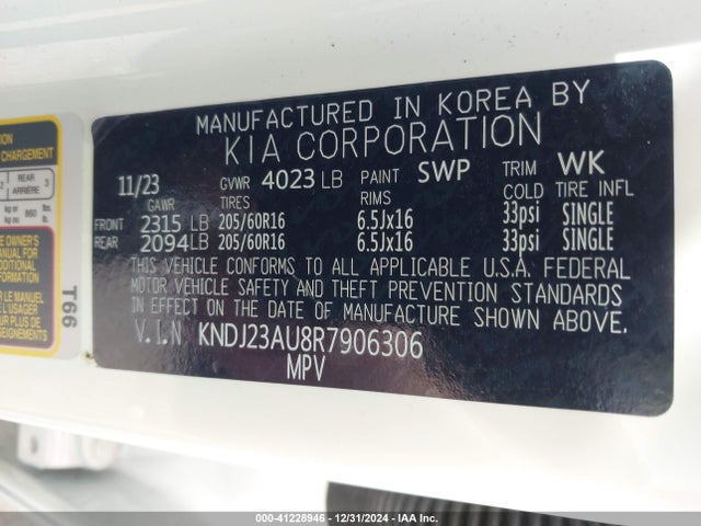 KIA SOUL LX 2024 KNDJ23AU8R7906306 Image 9