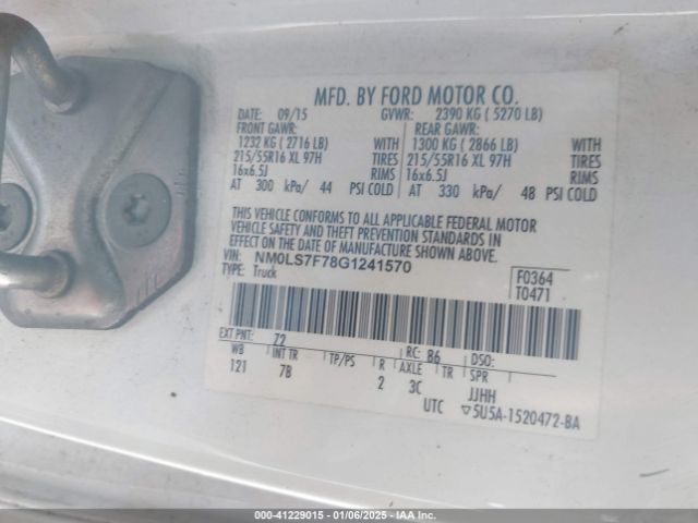NM0LS7F78G1241570 Ford Transit Connect Xlt
