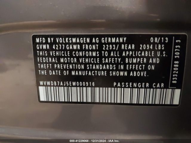 WVWDB7AJ5EW000916 Volkswagen Golf