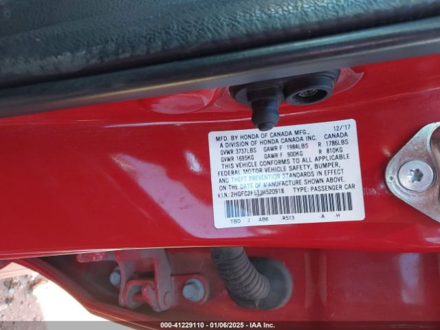 2HGFC2F53JH520918 Honda Civic Lx