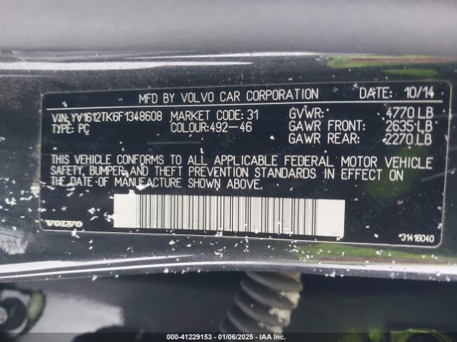 YV1612TK6F1348608 Volvo S60 T5 Premier