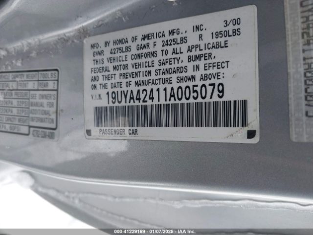 2001 ACURA CL 19UYA42411A005079 Photo 8
