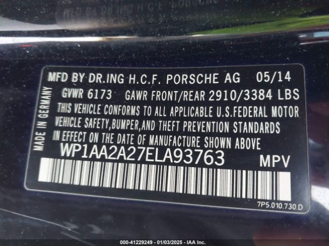 2014 PORSCHE CAYENNE WP1AA2A27ELA93763 Photo 8