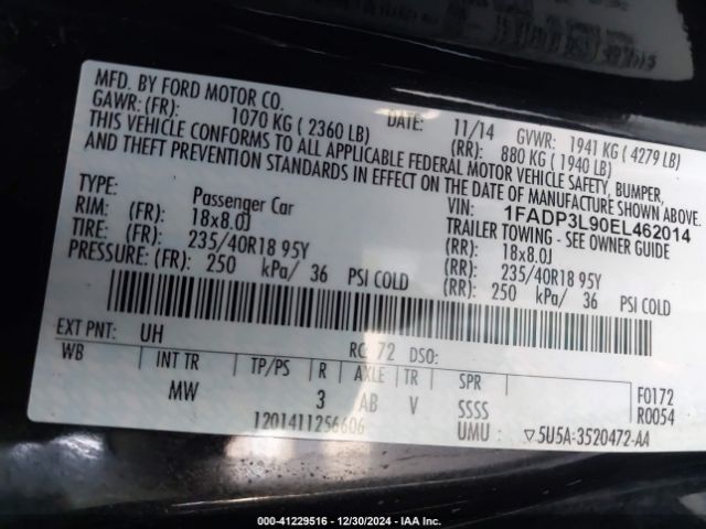 1FADP3L90EL462014 Ford FOCUS ST