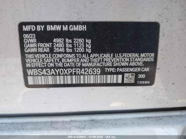 BMW M3 Competition Xdrive 2023 WBS43AY0XPFR42639 Image 9