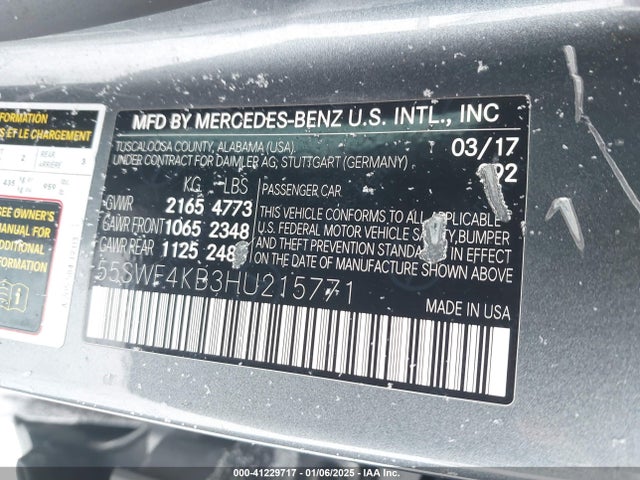 55SWF4KB3HU215771 Mercedes-Benz C 300 4matic/luxury 4matic/sport 4matic