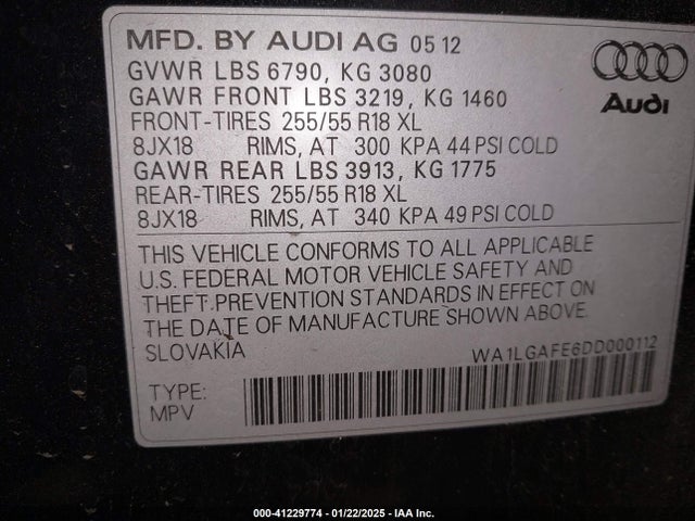 2013 AUDI Q7 WA1LGAFE6DD000112 Photo 8