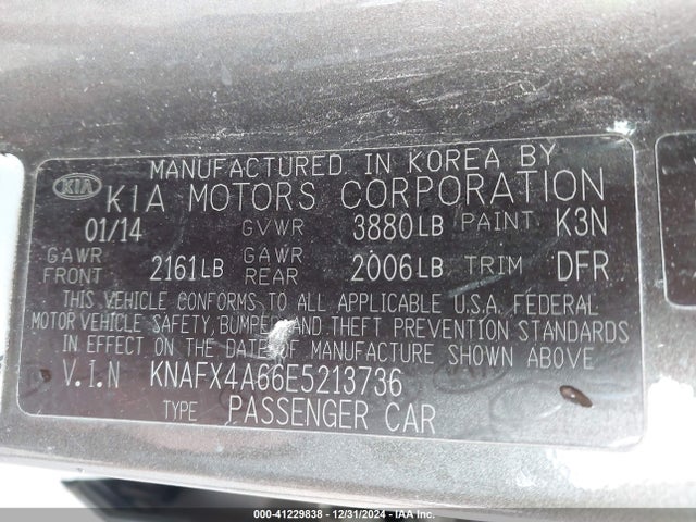 KIA FORTE LX 2014 KNAFX4A66E5213736 Image 9