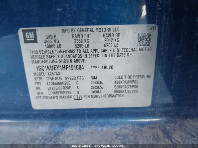 1GC1KUEY1HF191604 Chevrolet Silverado 2500hd Wt