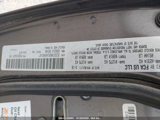 Chrysler 300 2018 2C3CCABG5JH245107 Image 9