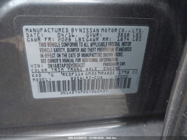 Nissan SENTRA SR 2016 3N1AB7AP2GY260437 Image 9