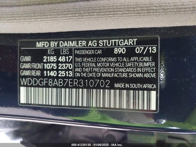 WDDGF8AB7ER310702 Mercedes-Benz C 300 Luxury 4matic/sport 4matic