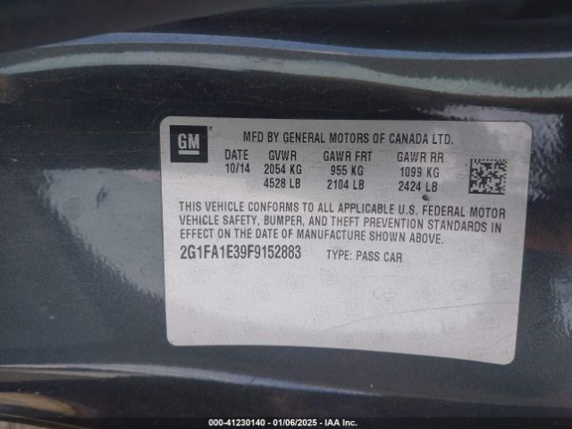 2G1FA1E39F9152883 Chevrolet Camaro 1ls