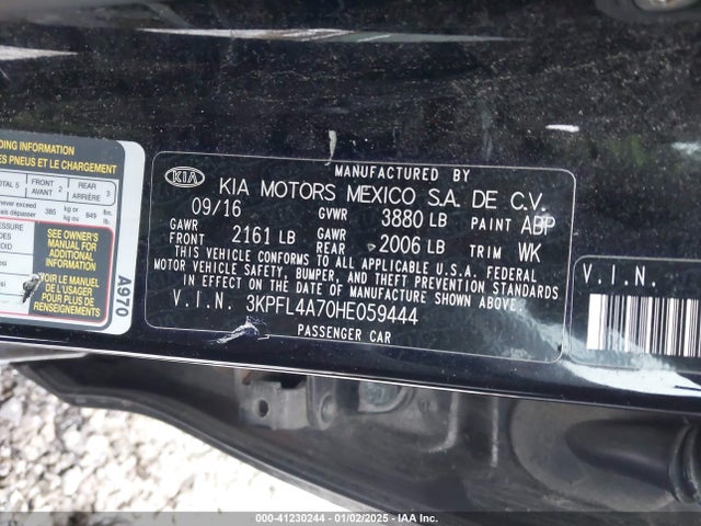KIA FORTE S 2017 3KPFL4A70HE059444 Image 9