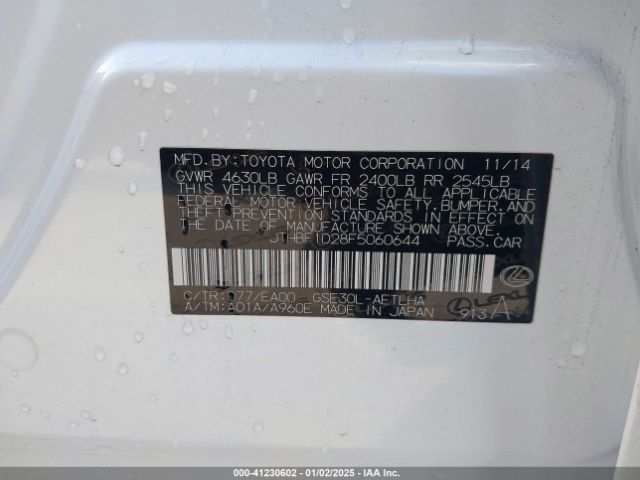 JTHBF1D28F5060644 Lexus IS 250