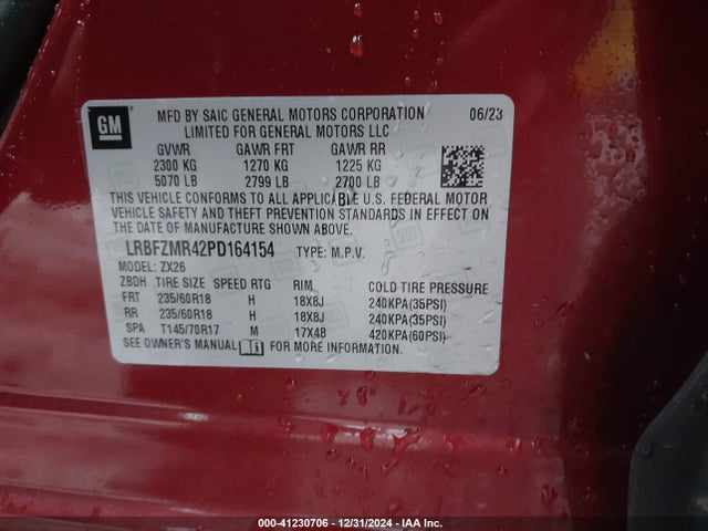 LRBFZMR42PD164154 Buick Envision Preferred Awd