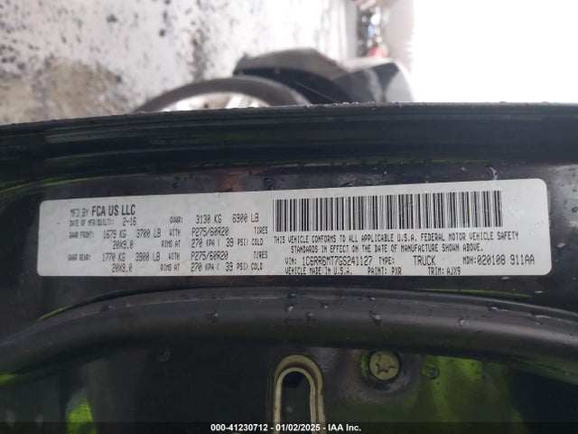 1C6RR6MT7GS241127 RAM 1500 Sport