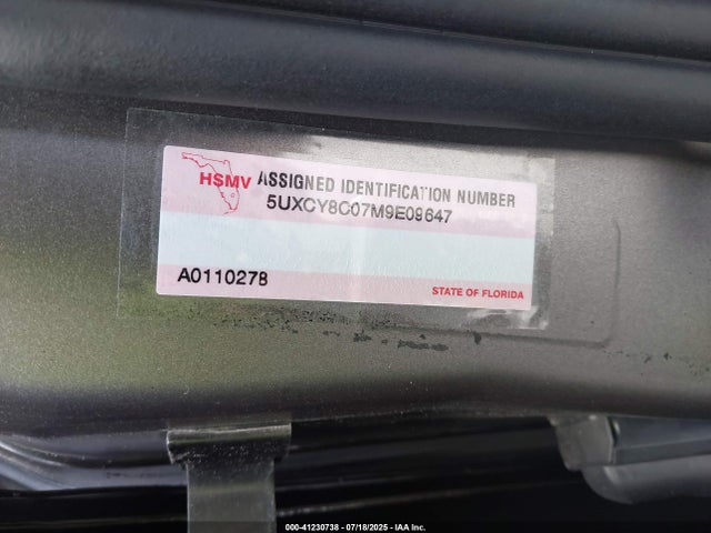 5UXCY8C07M9E09647 BMW 2021