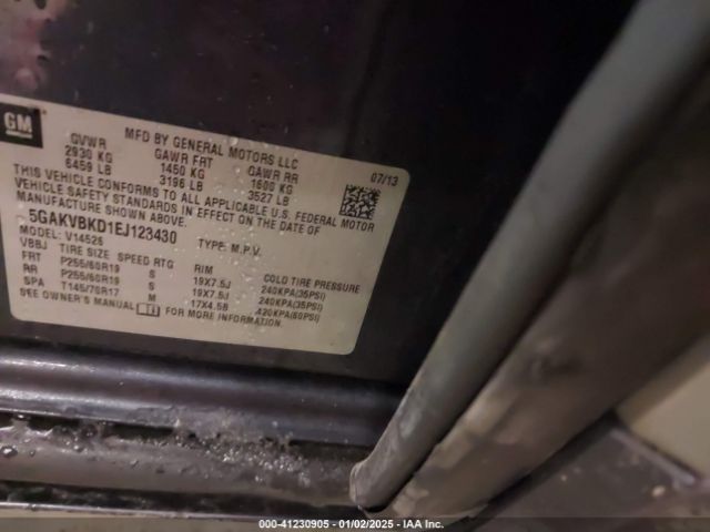 5GAKVBKD1EJ123430 Buick Enclave Leather