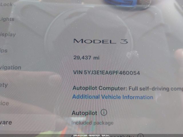 5YJ3E1EA6PF460054 Tesla Model 3 Rear-wheel Drive