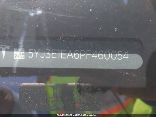 5YJ3E1EA6PF460054 Tesla Model 3 Rear-wheel Drive