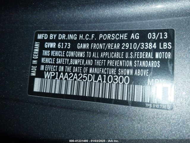 2013 PORSCHE CAYENNE WP1AA2A25DLA10300 Photo 8