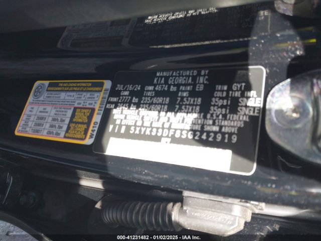 5XYK33DF8SG242919 KIA Sportage Ex
