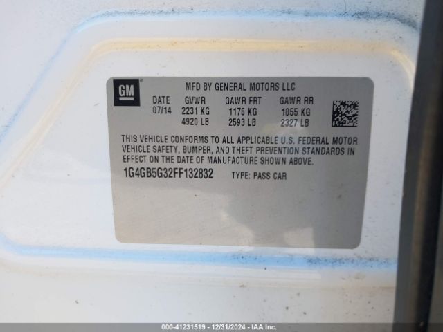 1G4GB5G32FF132832 Buick Lacrosse Leather