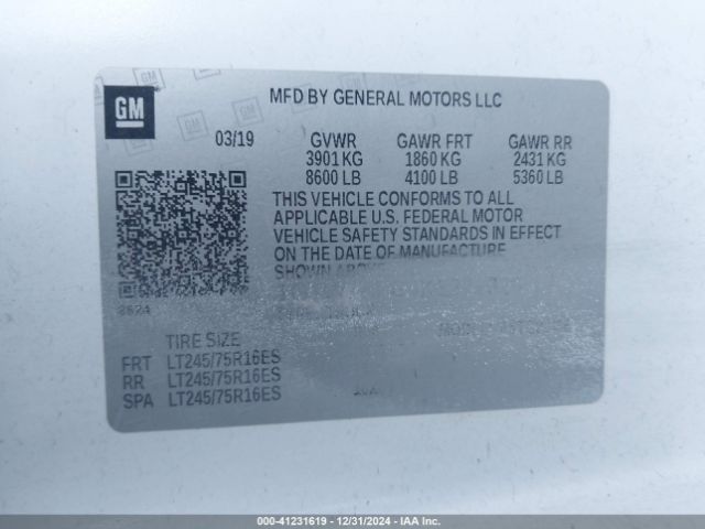 1GTW7AFG4K1271625 GMC Savana 2500 Work Van