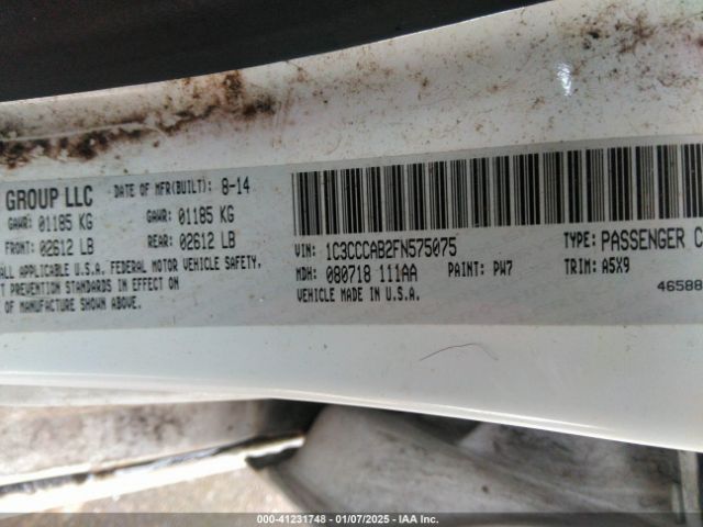 1C3CCCAB2FN575075 Chrysler 200 Limited