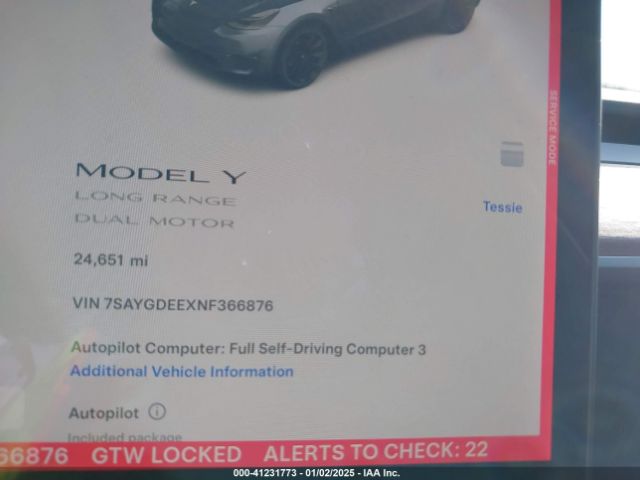 7SAYGDEEXNF366876 Tesla Model Y