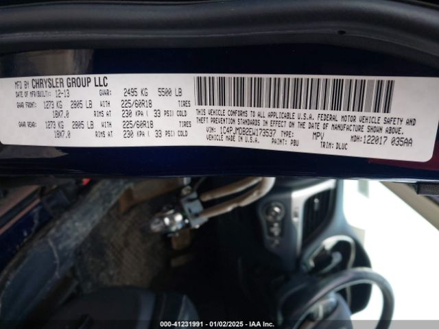 1C4PJMDB2EW173537 Jeep Cherokee Limited