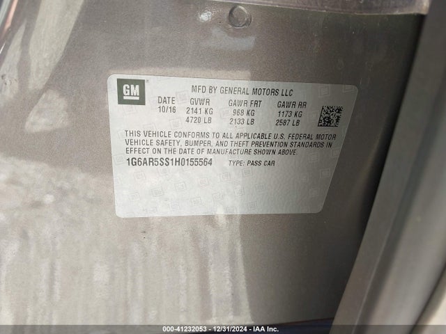 2017 CADILLAC CTS 1G6AR5SS1H0155564 Photo 8