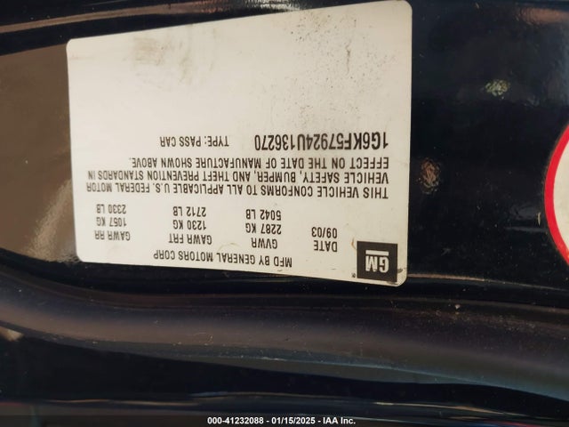 2004 CADILLAC DEVILLE 1G6KF57924U136270 Photo 8