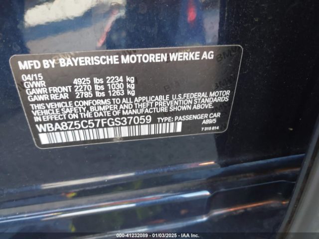 WBA8Z5C57FGS37059 BMW 328i Gran Turismo Xdrive