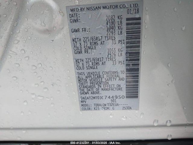 Nissan ROGUE SV 2018 5N1AT2MT0JC744950 Image 9