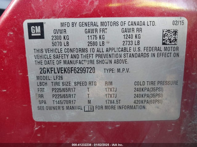 2GKFLVEK6F6299720 GMC Terrain Sle-1