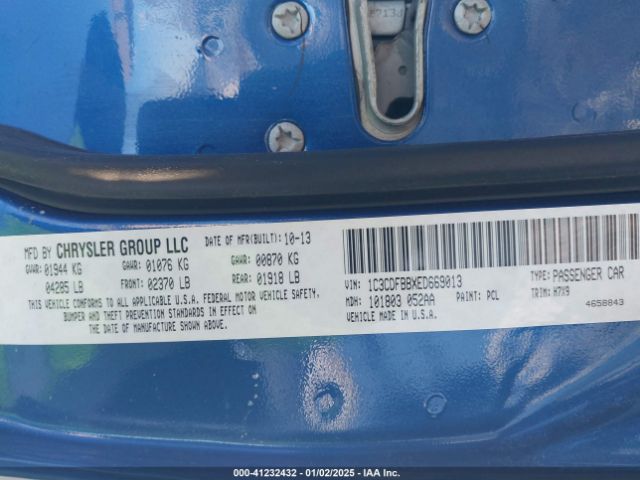 1C3CDFBBXED669013 Dodge DART SXT