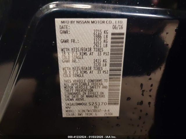 5N1AL0MM0GC525170 Infiniti QX60