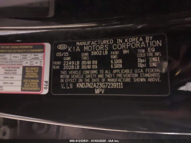 KIA Soul 2016 KNDJN2A23G7239111 Image 9