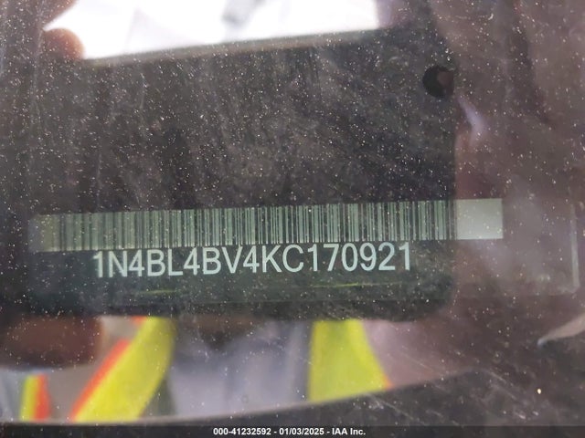 1N4BL4BV4KC170921 Nissan Altima 2.5 S