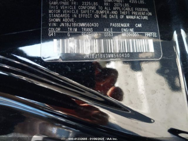 JN1BJ1BV3MW560430 Nissan Rogue Sport Sv Fwd Xtronic Cvt