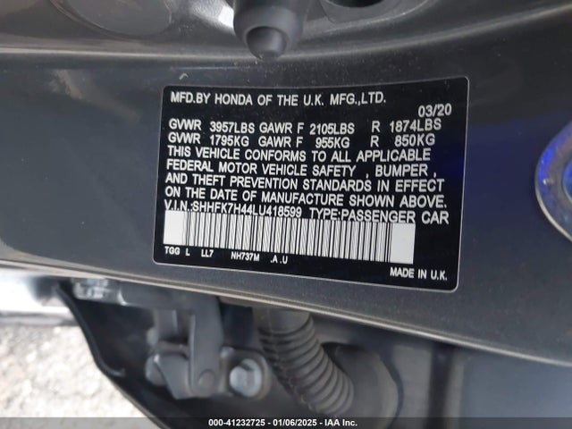 Honda Civic 2020 SHHFK7H44LU418599 Image 23