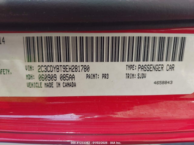 2C3CDYBT9EH281780 Dodge Challenger Shaker Pkg